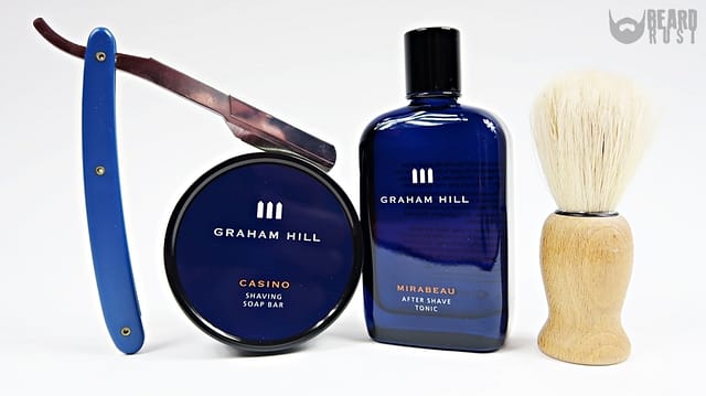Graham Hill Casino + Mirabeau – recenzja mydła do golenia i toniku po goleniu