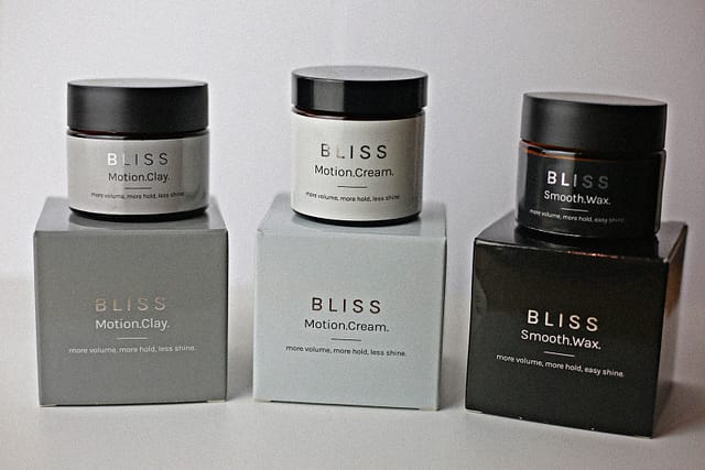 BLISS4HAIR Motion Clay, Cream, Smooth Wax – recenzja pomad do włosów