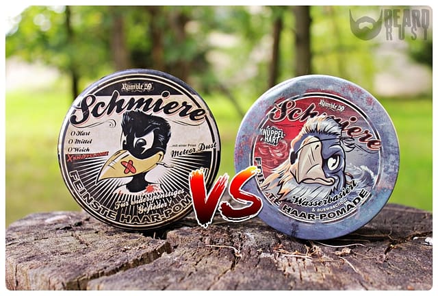Rumble59/Schmiere Knüppelhart (Rock-Hard) OB vs. WB – recenzja porównawcza pomad do włosów